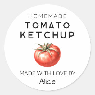 Zelfgemaakte tomatenketchup label