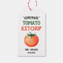 Zelfgemaakte tomatenketchup met rood tomatenpatroo