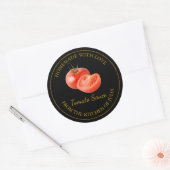 Zelfgemaakte tomatensaus Label | Zwart (Envelop)