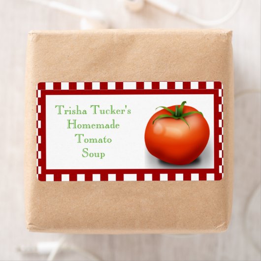 Zelfgemaakte tomatensoep Label (Insitu)