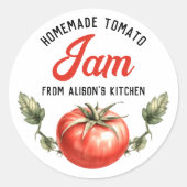 Zelfgemaakte Tomato Jam Inblikken label (Voorkant)