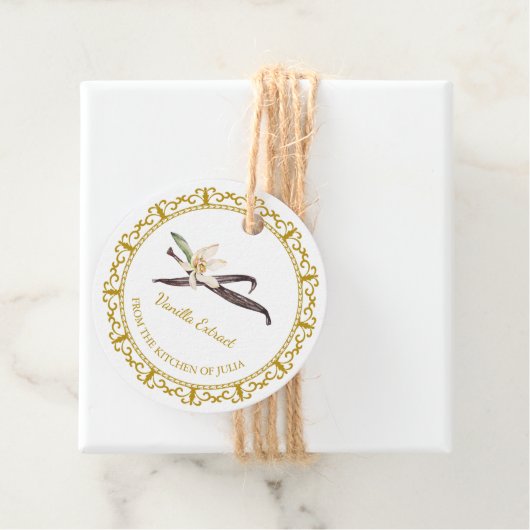 Zelfgemaakte Vanilla Extract Hang Label (In situ)