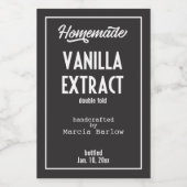 Zelfgemaakte Vanille Extract Etiket voor eten en d (Enkel label)