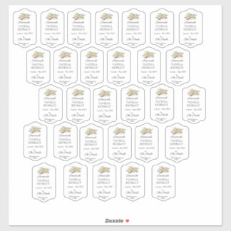 Zelfgemaakte vanille-extract op maat gesneden viny sticker