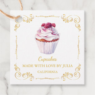 zelfgemaakte verse cupcakes plein hang Label