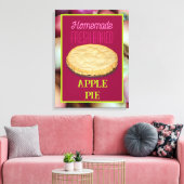 Zelfgemaakte verse gebakken appeltaart canvas afdruk (Insitu (Woonkamer))