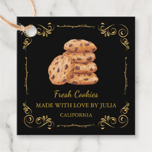 zelfgemaakte verse koekjes Square Hang Label