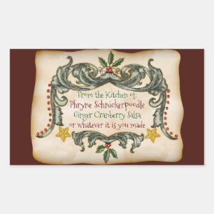 Zelfgemaakte Victoriaans kerst - gepersonaliseerd Rechthoekige Sticker