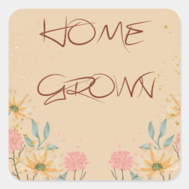 Zelfgemaakte vierkante labels