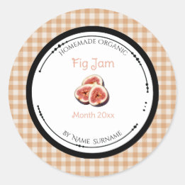 Zelfgemaakte Vijgenjam Label Sticker