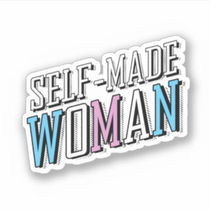 Zelfgemaakte vrouw sticker