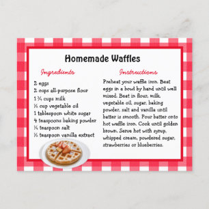 Zelfgemaakte Wafels Recept Kaart