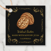 zelfgemaakte Walnut Butter Square Hang Label (Voorkant)
