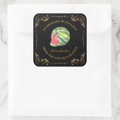 Zelfgemaakte Watermeloen Jam Square Label (Tas)