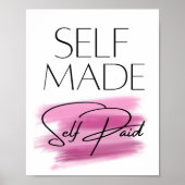 Zelfgemaakte Waterverf-ondernemer Poster (Voorkant)