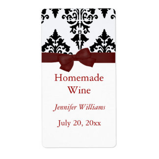 Zelfgemaakte wijn label