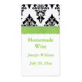 Zelfgemaakte wijn label (Voorkant)