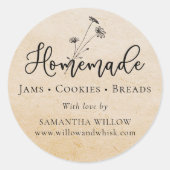 Zelfgemaakte Wildflower Kraft Custom Product Verpa Ronde Sticker (Voorkant)