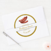 Zelfgemaakte worst Barbecuesaus BBQ Label (Envelop)