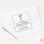 Zelfgemaakte wortel vierkant label (Envelop)