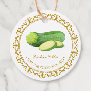  Zelfgemaakte Zucchini Pickle Hang Label