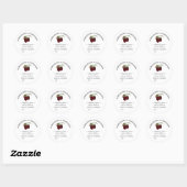 Zelfgeteelde & Handgemaakte Raspberry Jam  Ronde Sticker (Vel)