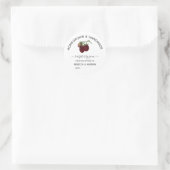 Zelfgeteelde & Handgemaakte Raspberry Jam  Ronde Sticker (Tas)