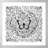 zelfherstellend vlinderkleurend Poster (Voorkant)