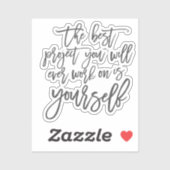 Zelfhulpcitaten, Projecteer je inspirerend gezegde Sticker (Vel)