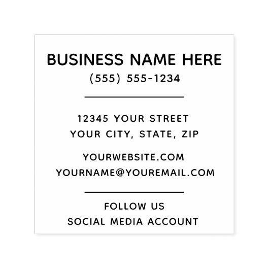 Zelfinkend stempel voor bedrijven (Design)