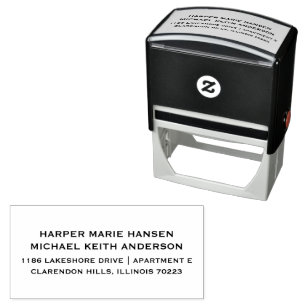 Zelfinkend stempel voor retouradres voor koppels