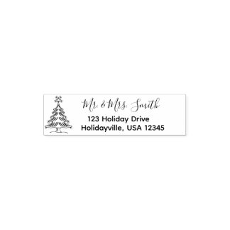 Zelfinkende kerstzegel zelfinktende stempel