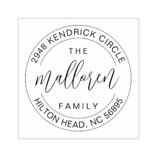 Zelfinkende retouradres huis verwarmingscadeauMaat Rubberstempel