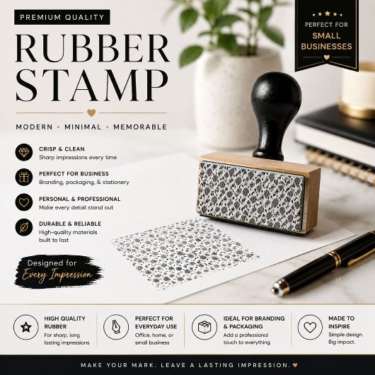 Zelfinkende rubber stempel
