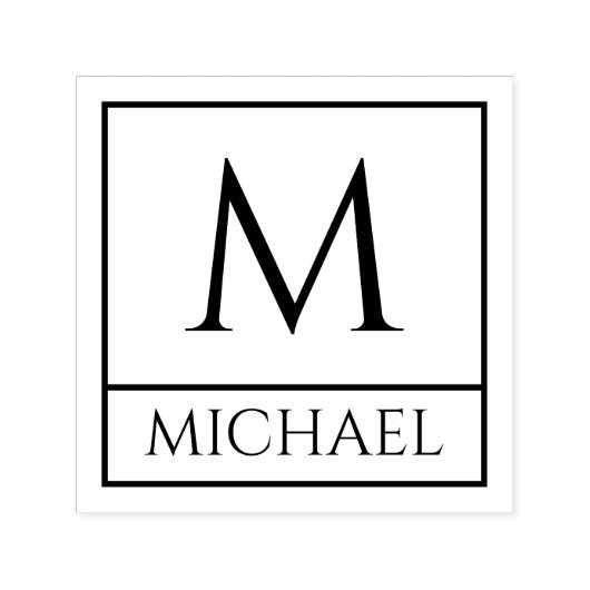 Zelfinktstempel met Jouw naam en Initiaal Zelfinktende Stempel (Design)