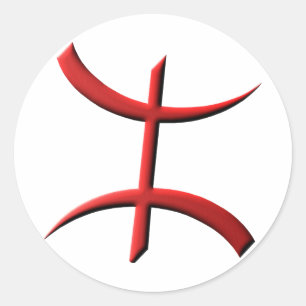 Zelfklevend aza-roodreliëf ronde sticker