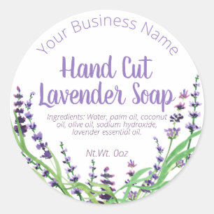 Zelfklevend etiket voor Homemade lavender Soap