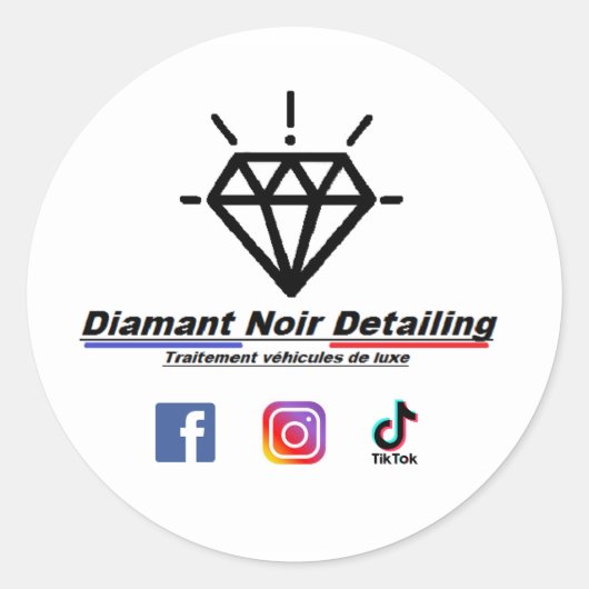 Zelfklevende stickers Diamant Zwart (Voorkant)