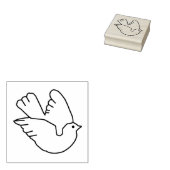 Zelfklevende vogelstempel 	rubberstempel (Gestempeld)