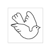 Zelfklevende vogelstempel 	rubberstempel (Afrduk)