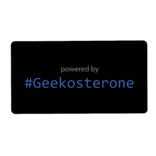 Zelfklever - aangedreven door #Geekosterone Etiket