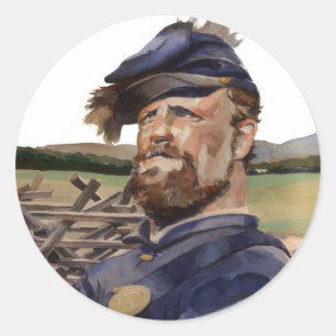Zelfklever, burgeroorlog ronde sticker