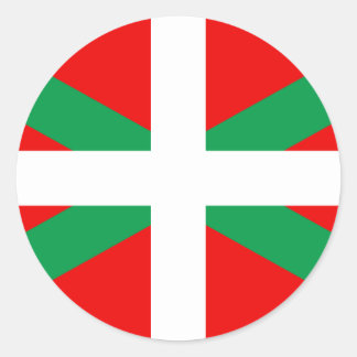 Zelfklever met Baskische vlag "Ikkurina" Ronde Sticker