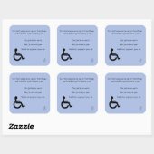 Zelfklever met onzichtbare handicap vierkante sticker (Vel)