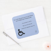 Zelfklever met onzichtbare handicap vierkante sticker (Envelop)