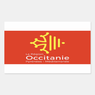zelfklever "regio Occitanie" Frankrijk Rechthoekige Sticker