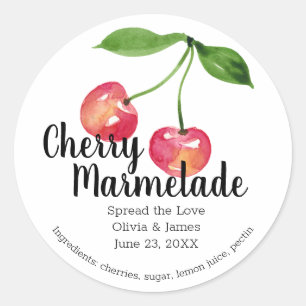 Zelfklever voor trouwjam of marmelade ronde sticker