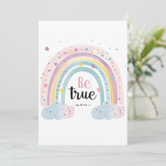 Zelfliefde Affirmatie Cute Pastel Wees Eerlijk Reg Kaart