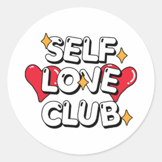 Zelfliefde Club Ronde Sticker