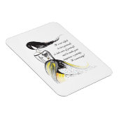 Zelfliefde inspirerend geïllustreerde dame citaat magneet (Rechterzijde)